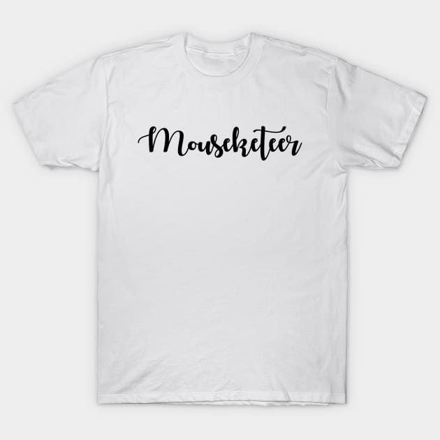 Mouseketeer Script T-Shirt by DreamersDesignCo